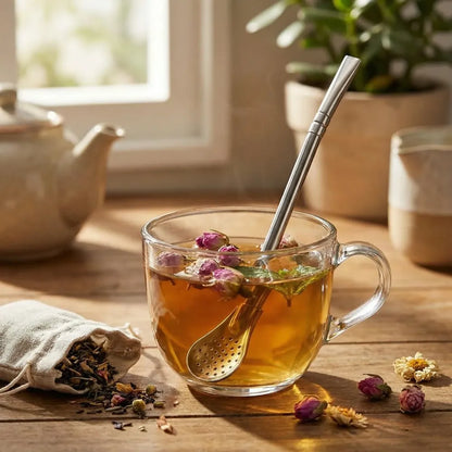 Stainless steel spoon straws - home essentials