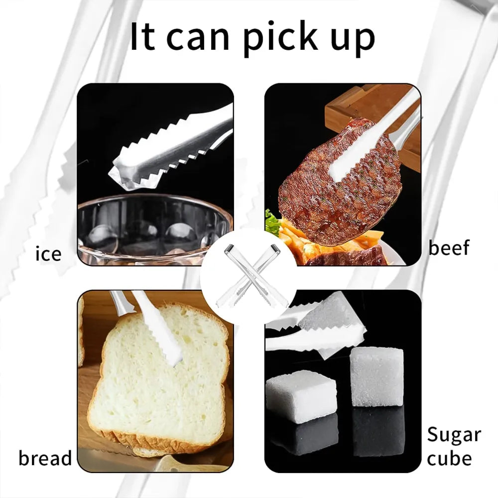 Stainless steel tong for lifting ice cubes sugar serving tongs (13 cm 1 pc) - home & kitchen