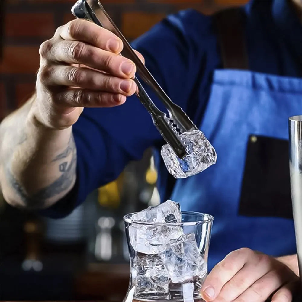 Stainless steel tong for lifting ice cubes sugar serving tongs (13 cm 1 pc) - home & kitchen
