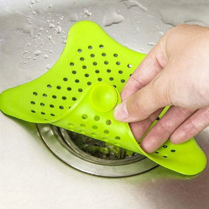 Star silicone drain hair catcher - home & kitchen