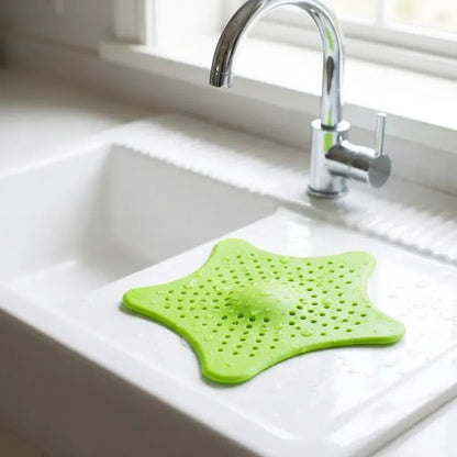 Star silicone drain hair catcher - home & kitchen