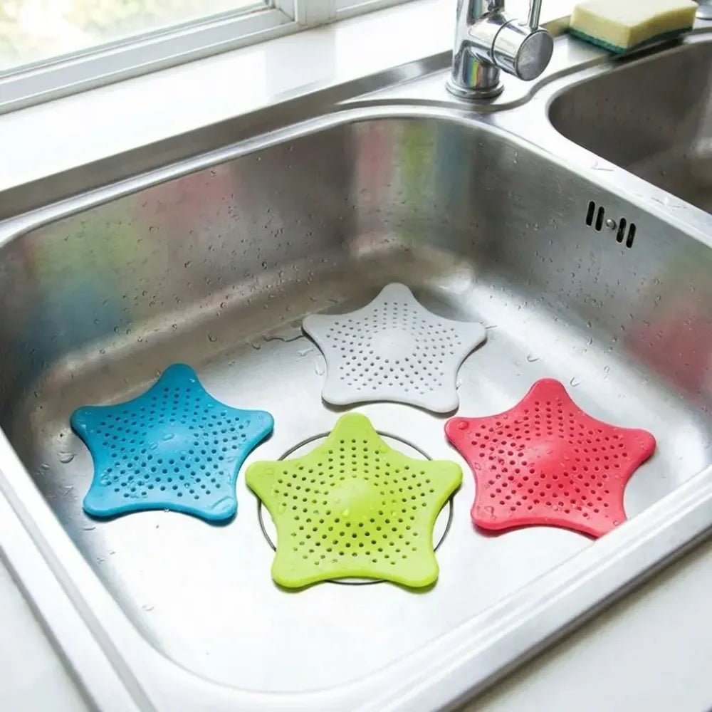 Star silicone drain hair catcher - home & kitchen