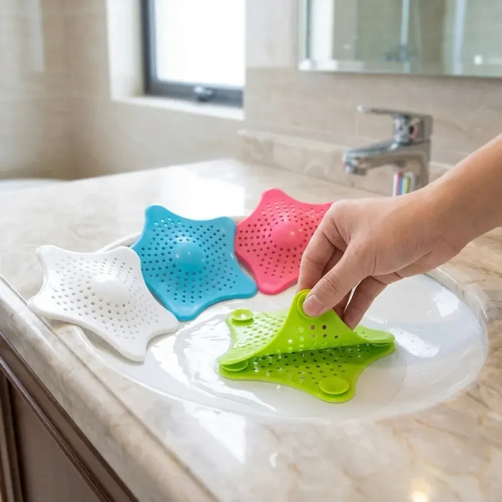 Star silicone drain hair catcher - home & kitchen