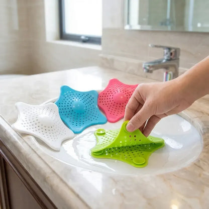 Star silicone drain hair catcher - home & kitchen