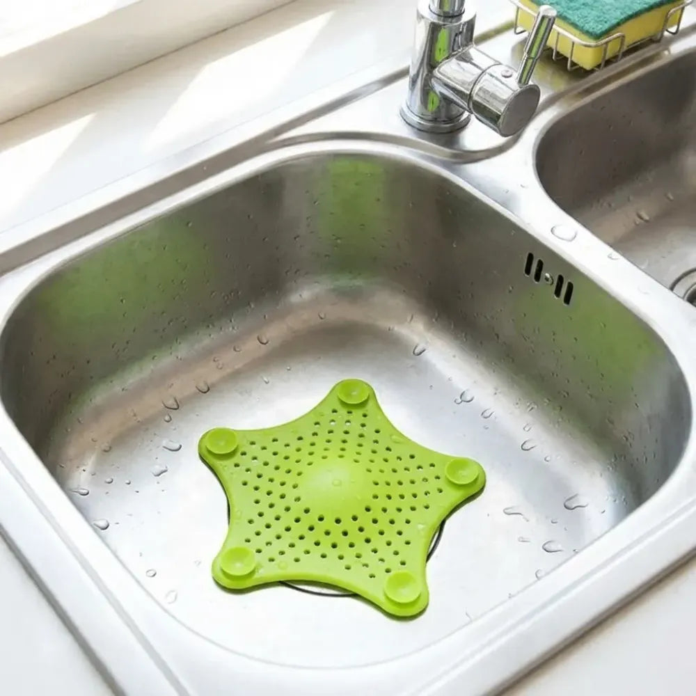 Star silicone drain hair catcher - home & kitchen