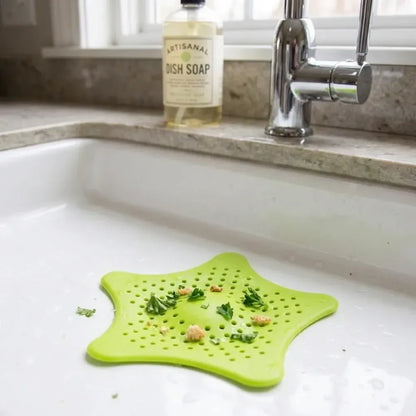 Star silicone drain hair catcher - home & kitchen
