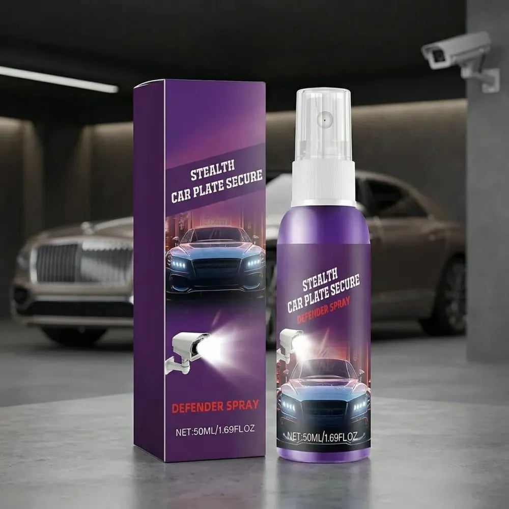 Stealth license plate spray
