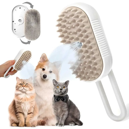 Steam brush for pets
