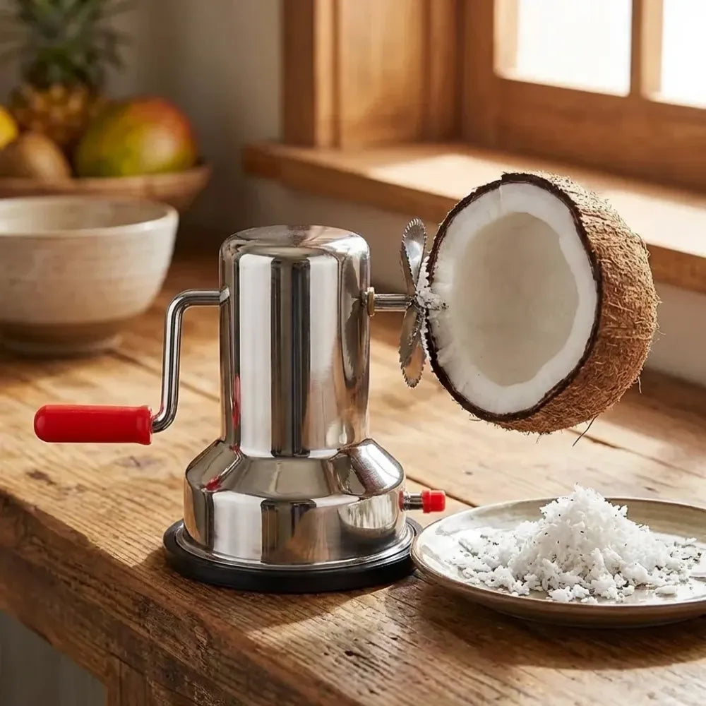 Steel coconut scraper - home & kitchen