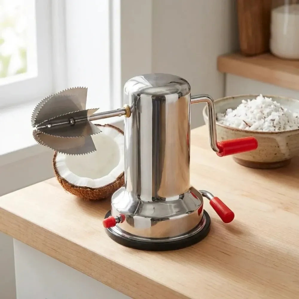 Steel coconut scraper - home & kitchen