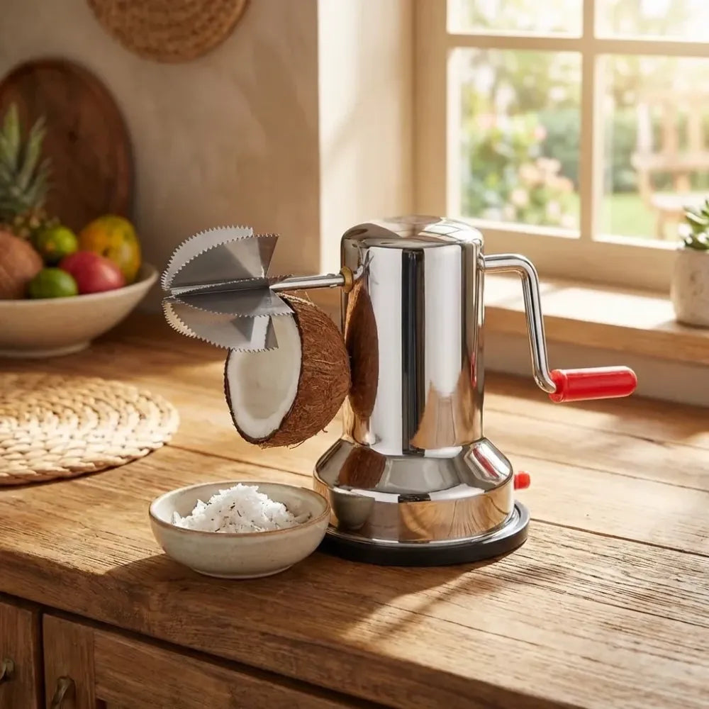Steel coconut scraper - home & kitchen
