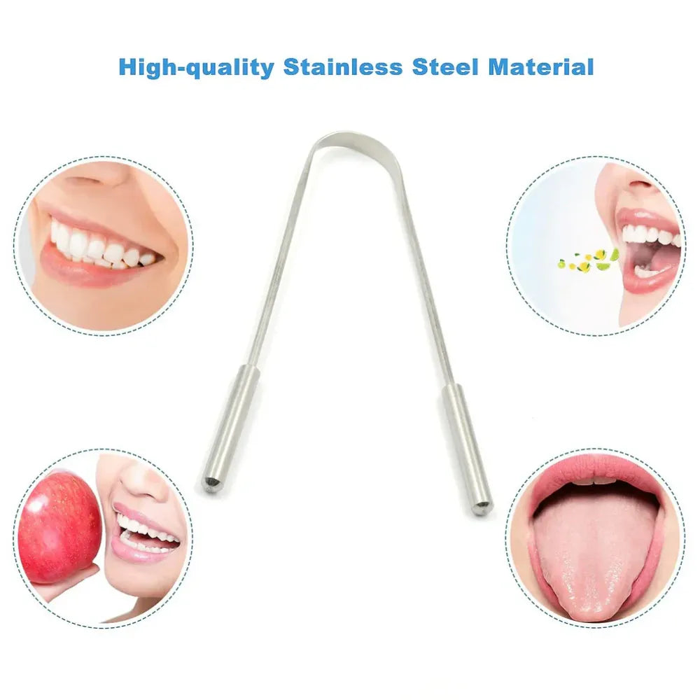 Steel & copper tongue cleaner - health care