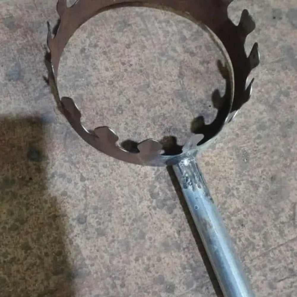 Steel fruit picking tool