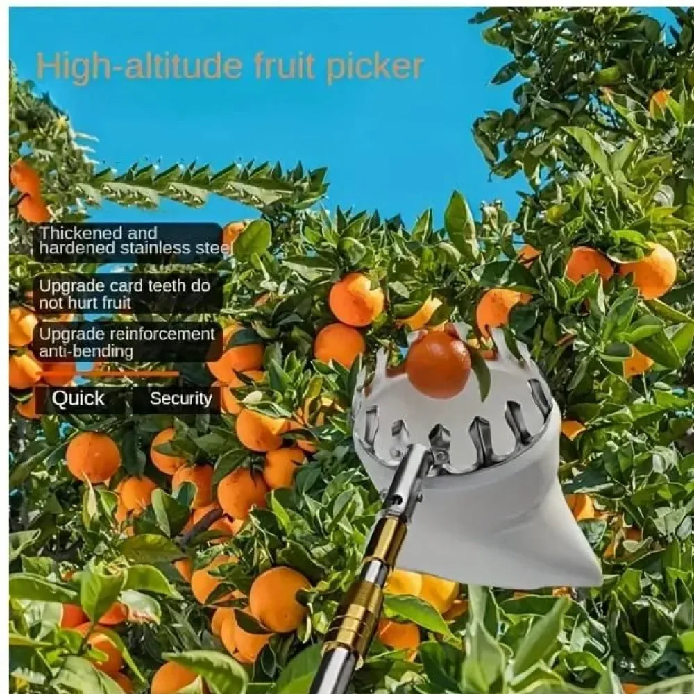Steel fruit picking tool