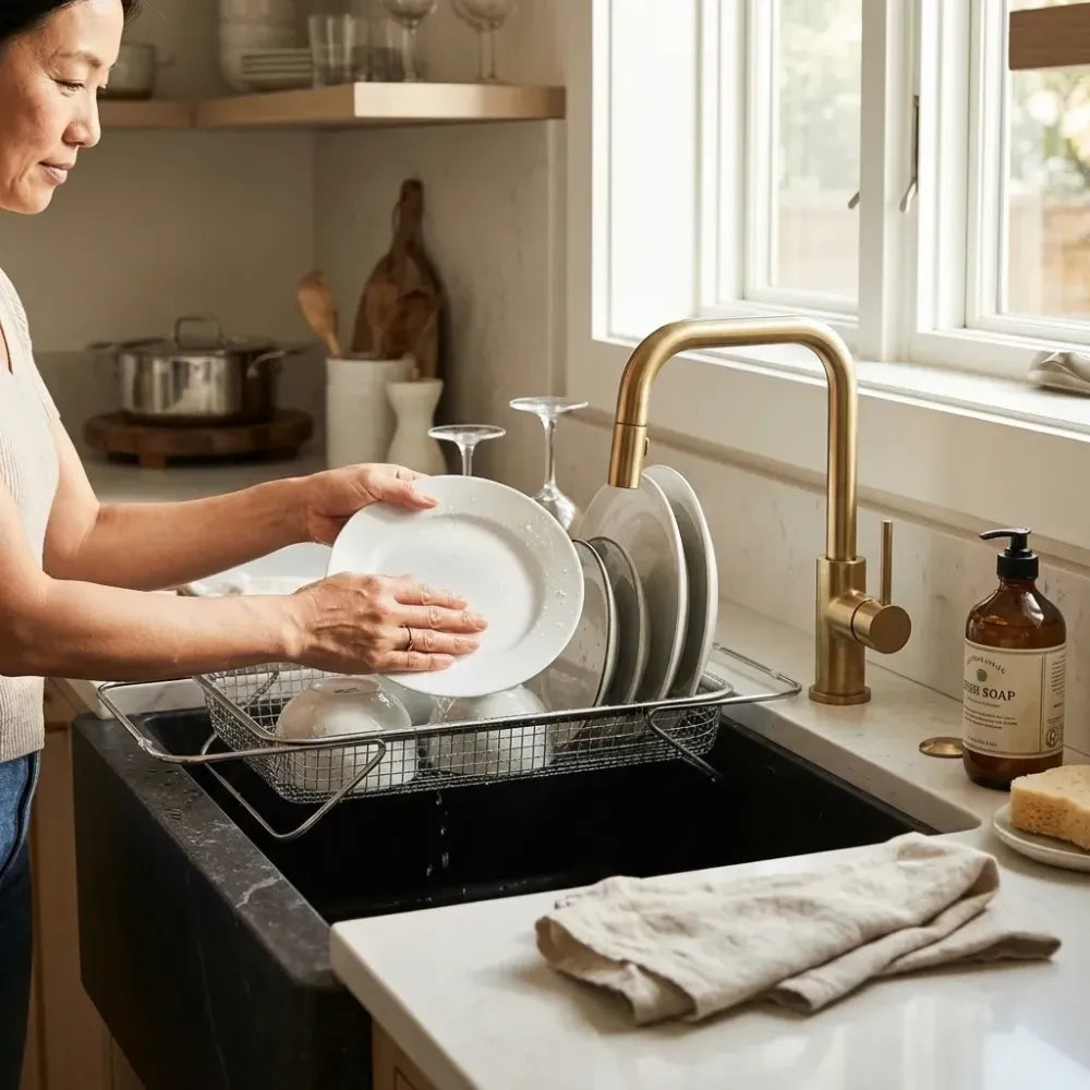 Steel mesh kitchen colander - potential heroes