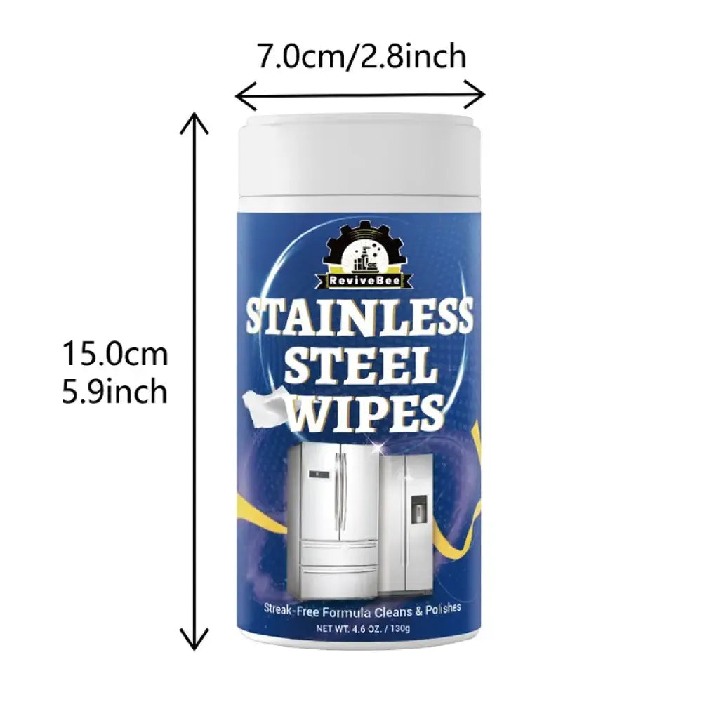 Streak-free steel wipes