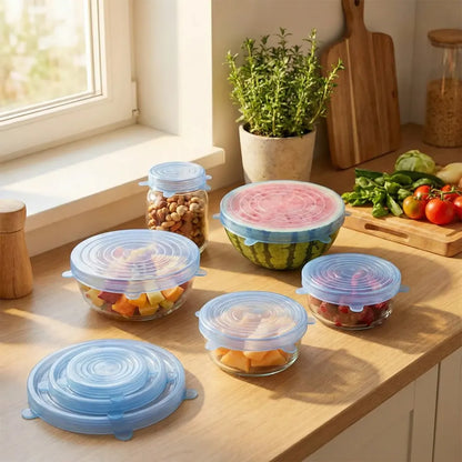 Stretch silicone food covers - kitchen tool