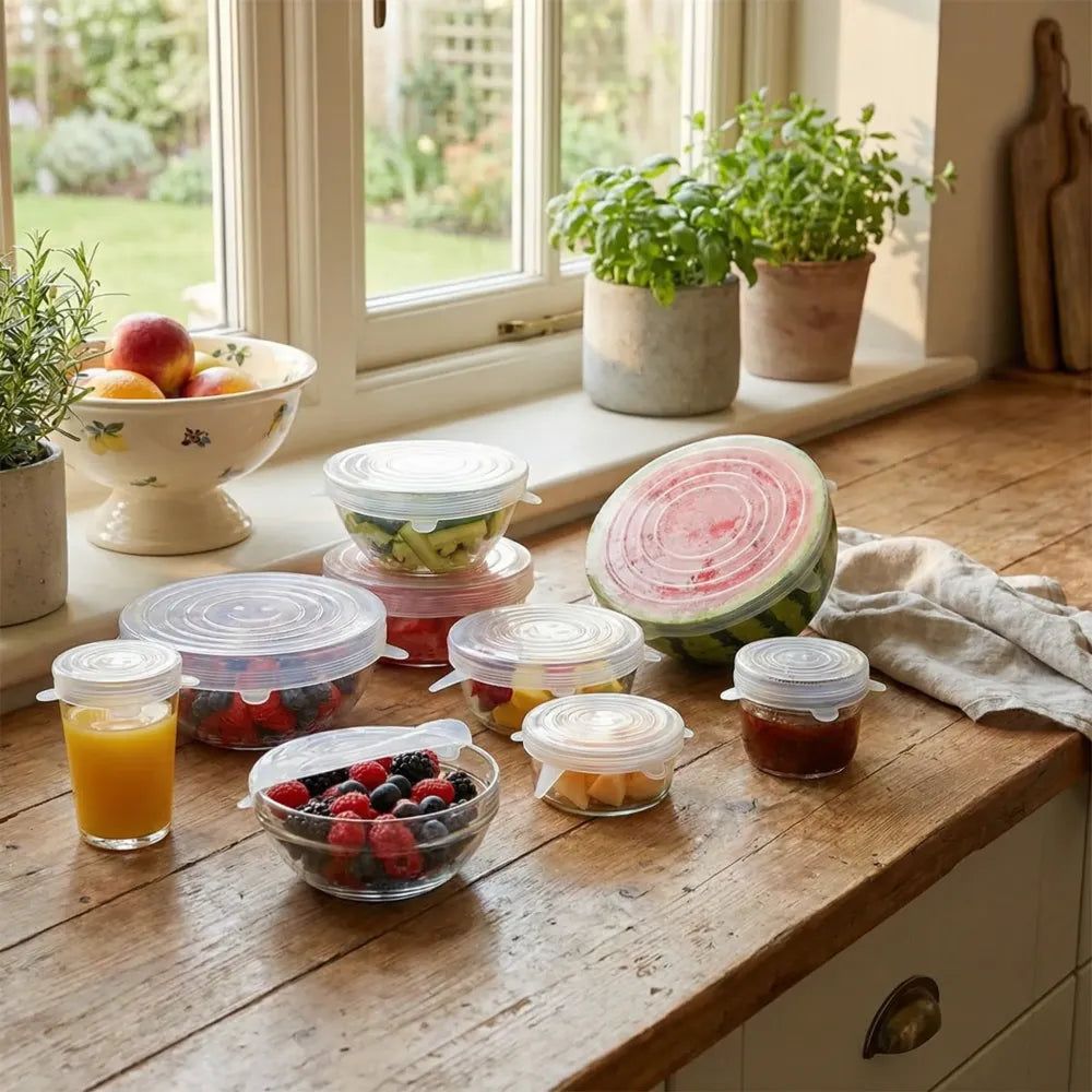 Stretch silicone food covers - kitchen tool