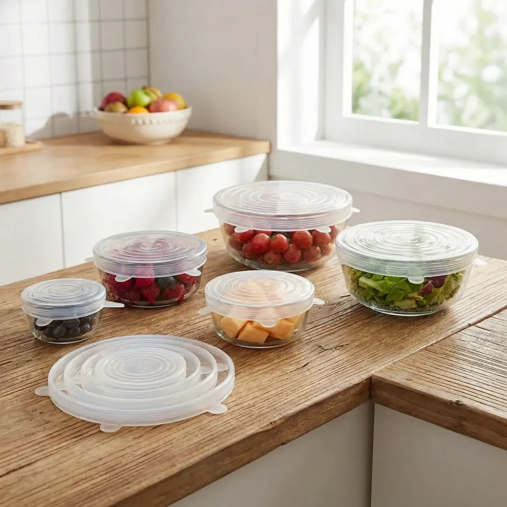 Stretch silicone food covers - kitchen tool