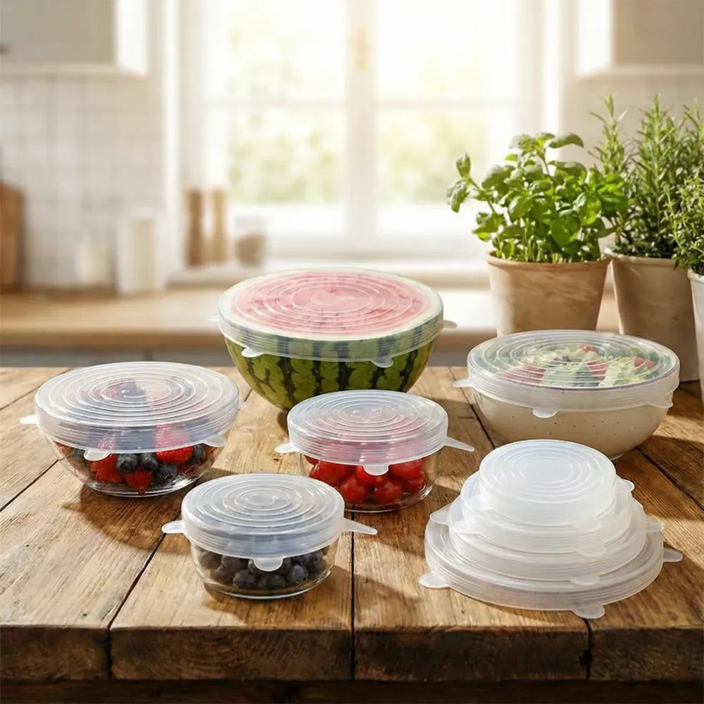 Stretch silicone food covers - kitchen tool