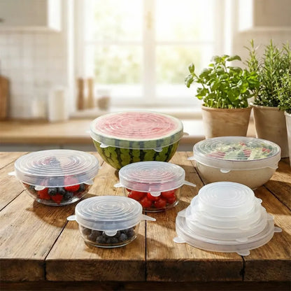 Stretch silicone food covers - kitchen tool