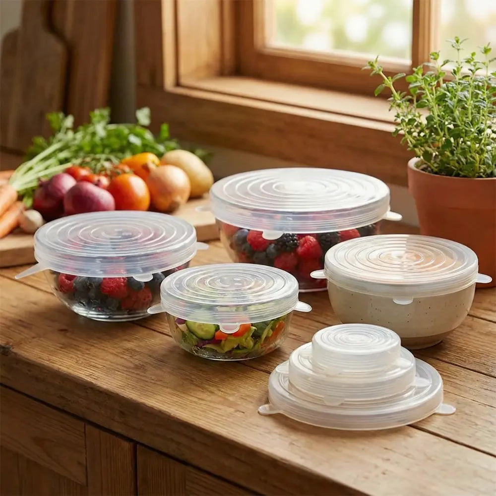 Stretch silicone food covers - kitchen tool