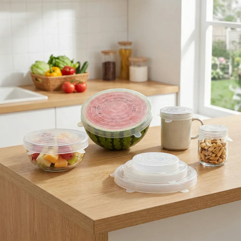 Stretch silicone food covers - kitchen tool