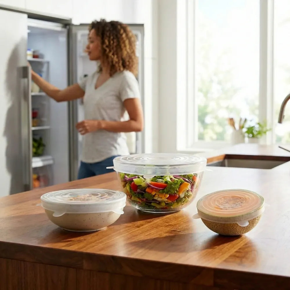 Stretch silicone food lids - home essentials