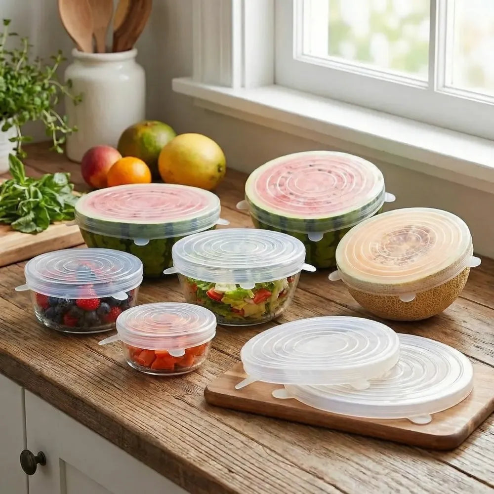 Stretch silicone food lids - home essentials