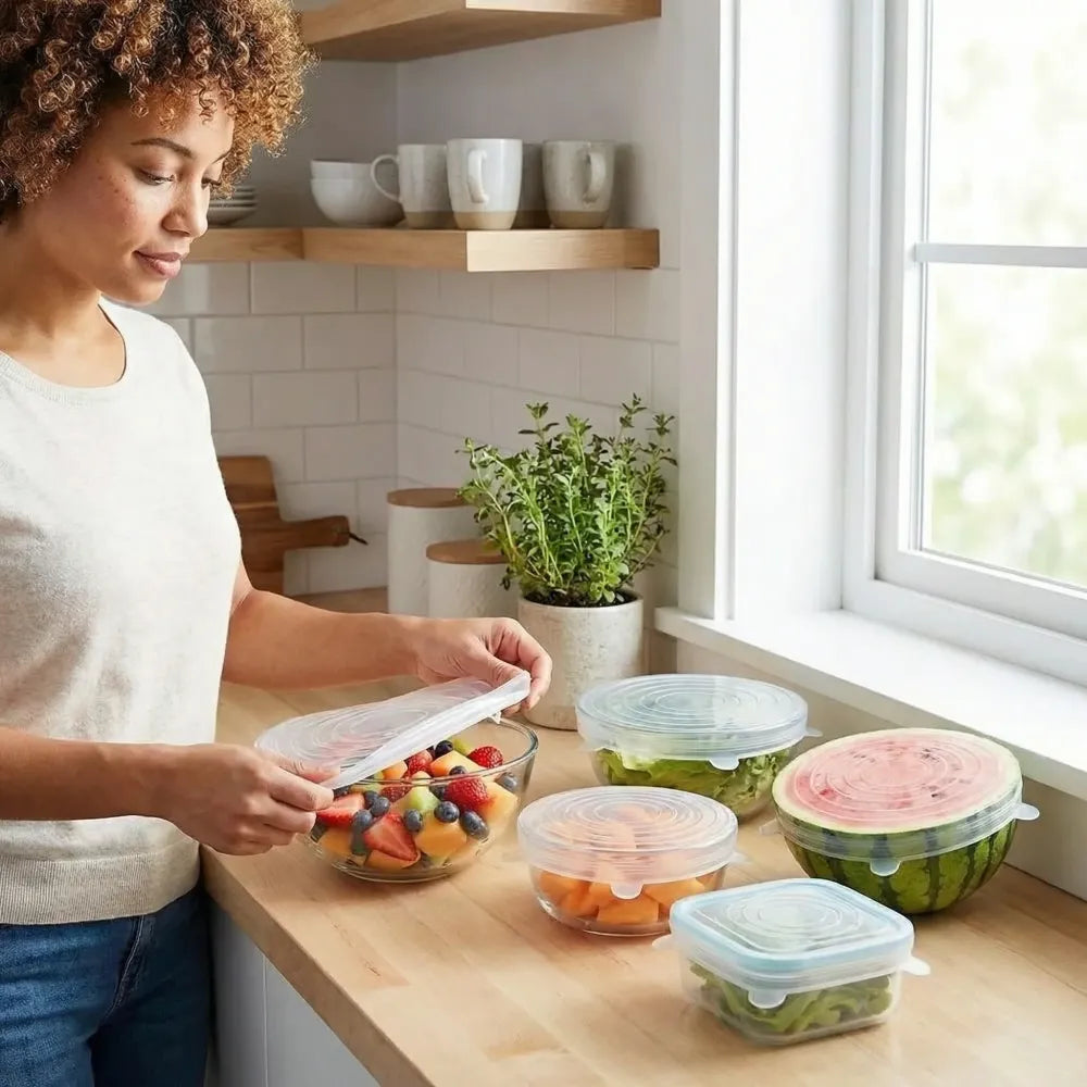 Stretch silicone food lids - home essentials