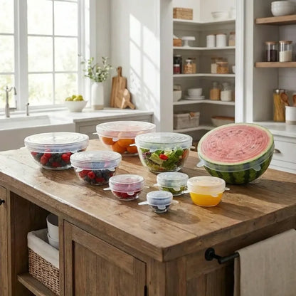 Stretch silicone food lids - home essentials