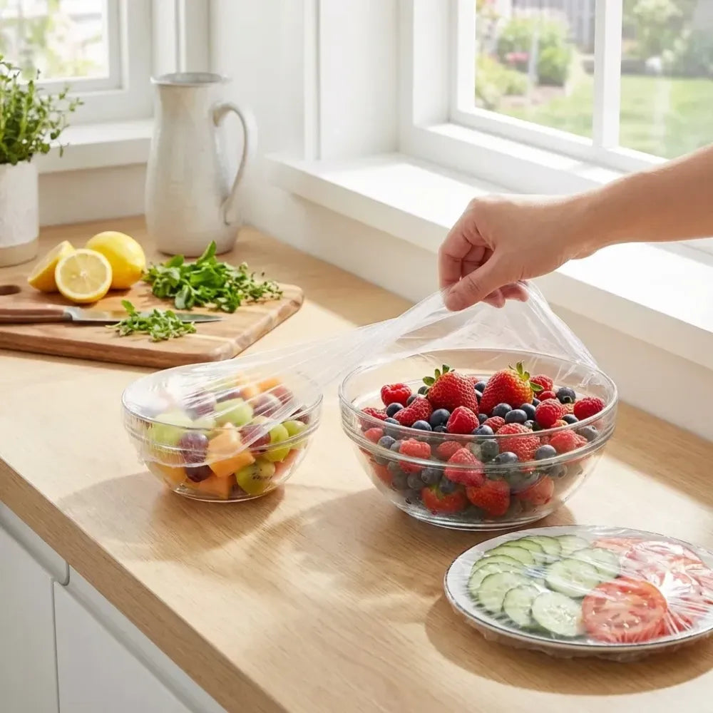 Stretchable food storage covers