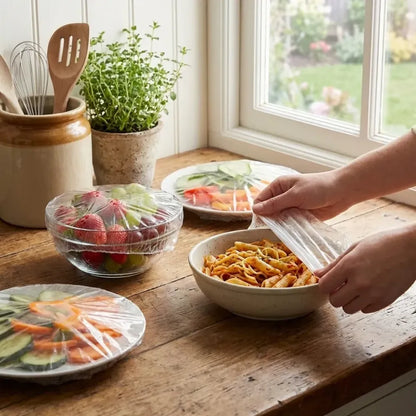 Stretchable food storage covers