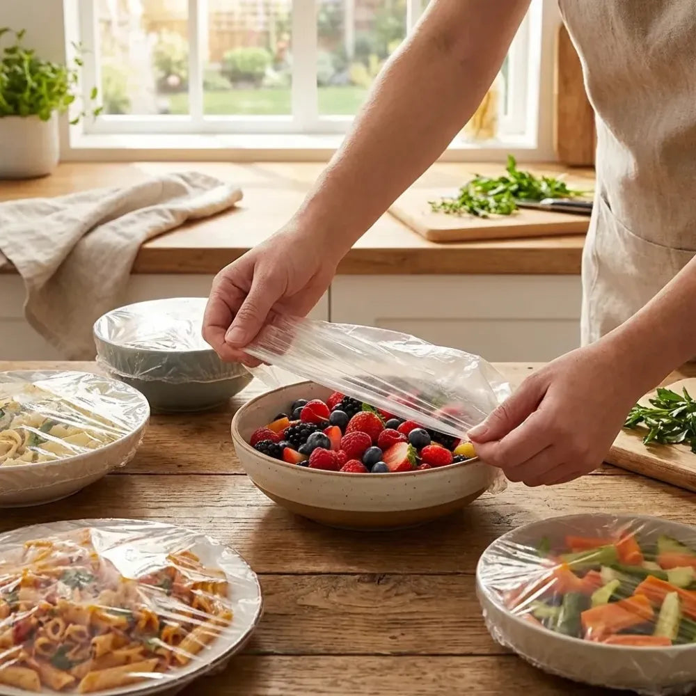 Stretchable food storage covers
