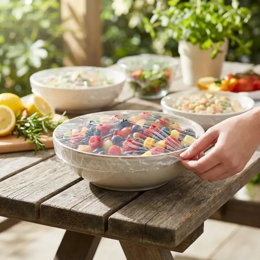 Stretchable food storage covers