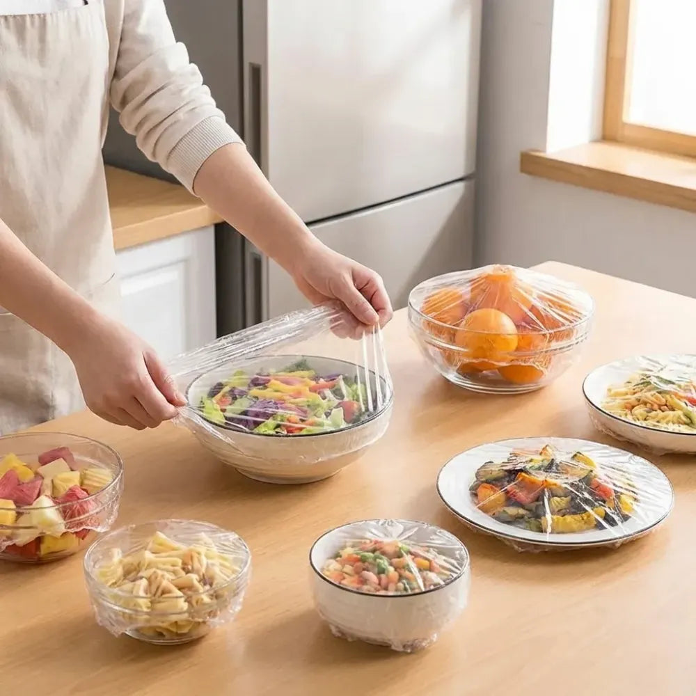 Stretchable food storage covers