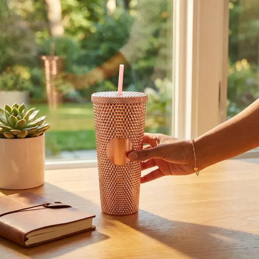 Studded insulated tumbler cup - home & kitchen