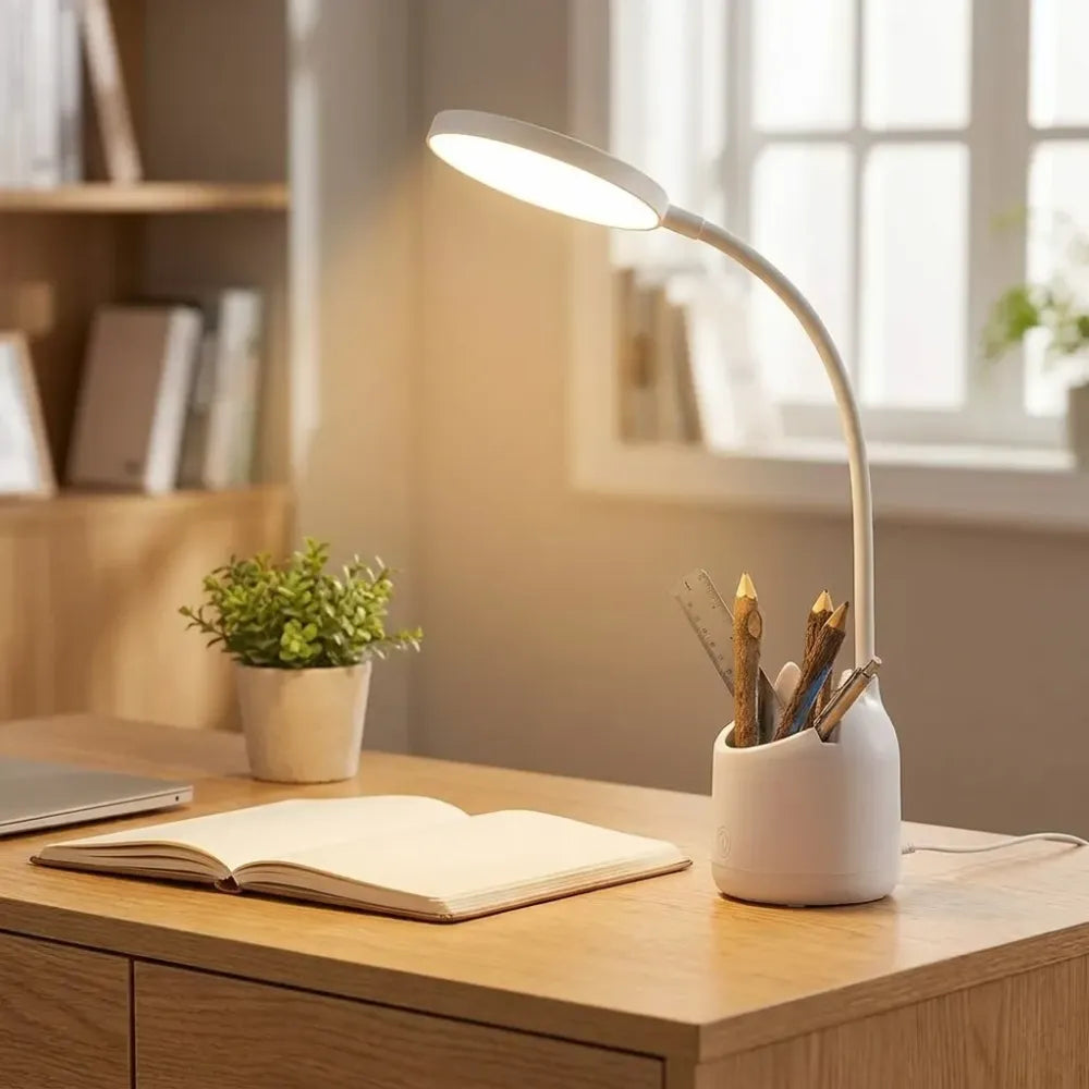Study table with pen holder