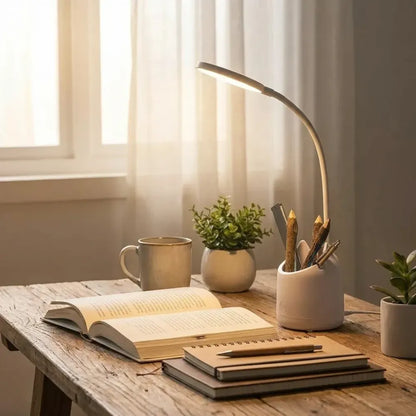 Study table with pen holder