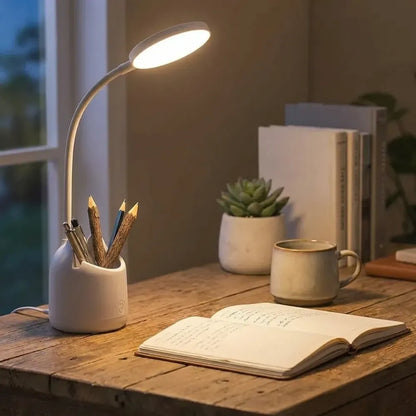 Study table with pen holder
