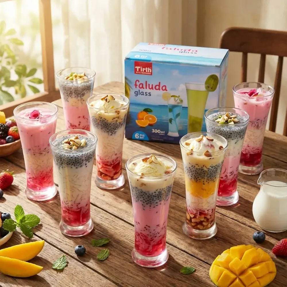 Stylish faluda glass set - home & kitchen