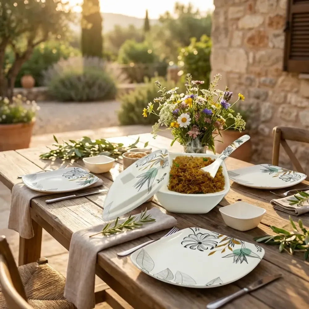 Stylish plastic dinnerware set - home & kitchen