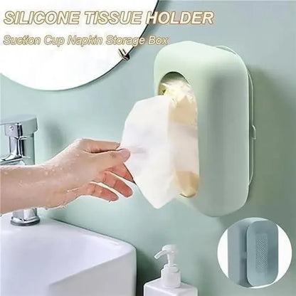 Suction cup silicone tissue box – square