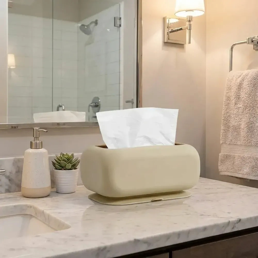 Suction cup silicone tissue box – square