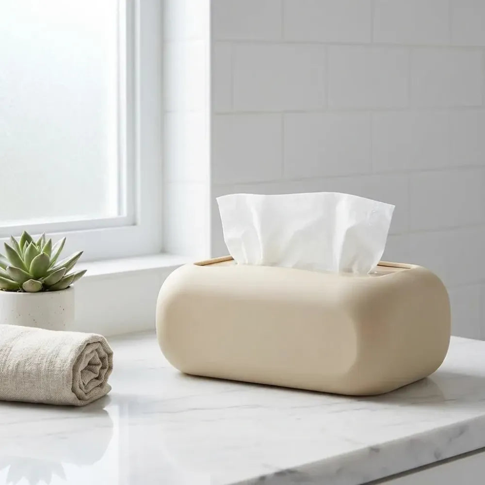 Suction cup silicone tissue box – square