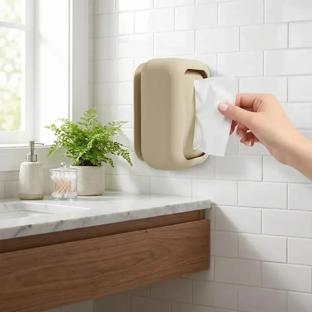 Suction cup silicone tissue box – square
