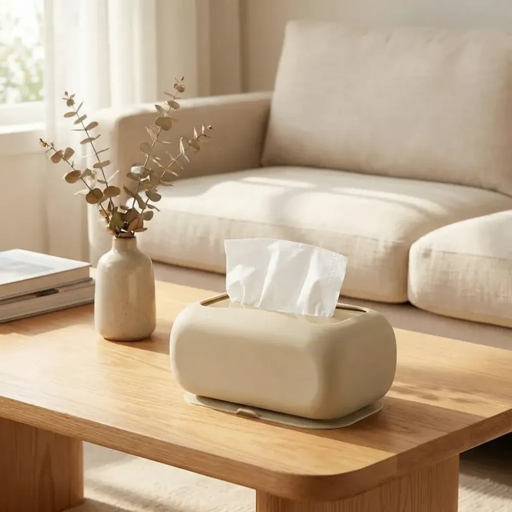 Suction cup silicone tissue box – square