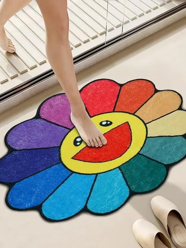 Sunflower Bathroom Rug for Kids