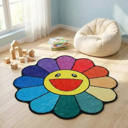 Sunflower bathroom rug for kids