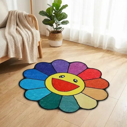 Sunflower bathroom rug for kids